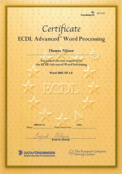ECDL - Advanced Word